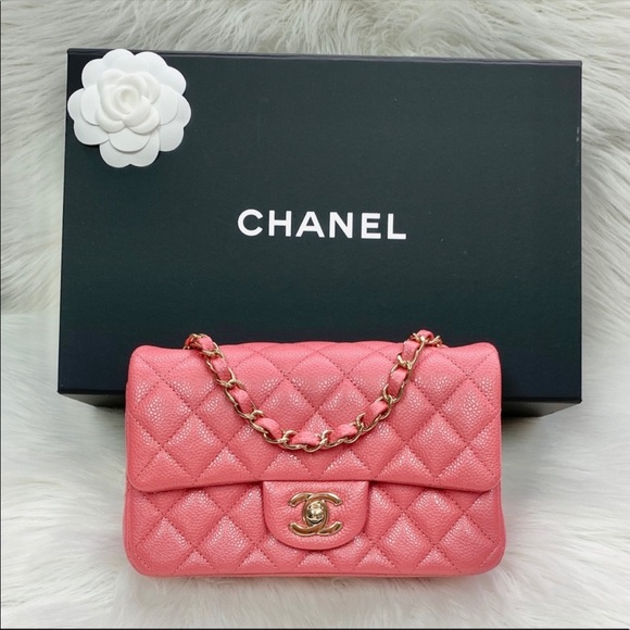 🎀 SOLD - CHANEL Caviar Leather Mini Rectangular Flap Bag - Picture 2 of 16